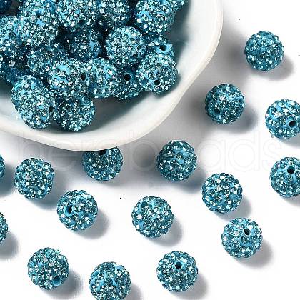 Pave Disco Ball Beads X1-RB-A130-10mm-3-1