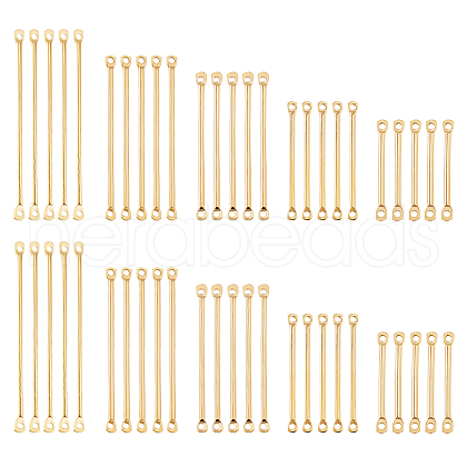   50Pcs 5 Sizes Brass Linking Bars KK-PH0010-51-1