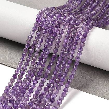 Natural Amethyst Beads Strands X-G-K373-B03-03-1