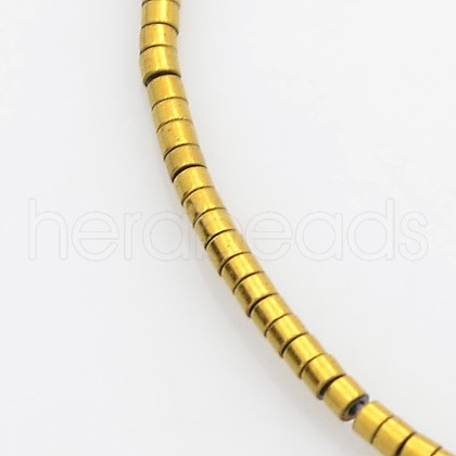 Electroplate Non-Magnetic Synthetic Hematite Column Beads Strands G-J210D-06-1