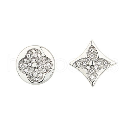 Non-Tarnish Stainless Steel Clover Stud Earrings for Women IH5543-2-1