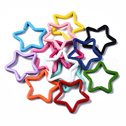 Spray Painted Iron Key Snap Hook Clasps for Keychains KEYC-S255-002-1