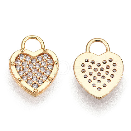 925 Sterling Silver Micro Pave Cubic Zirconia Charms STER-T004-66G-1