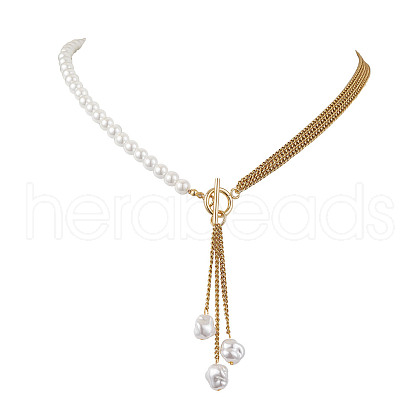 304 Stainless Steel Curb Chain Necklaces NJEW-JN04923-1