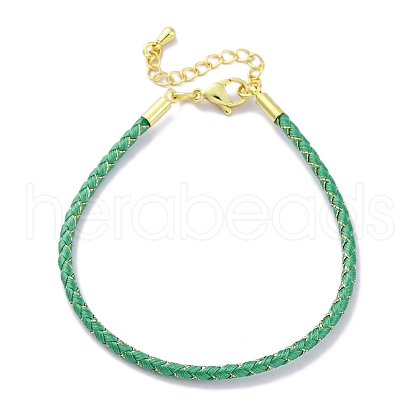 Polyester Cord Braided Bracelet Makings MAK-Z003-01G-22-1