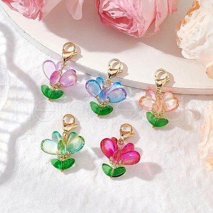 Glass Pendants Decorations HJEW-MZ00212-1