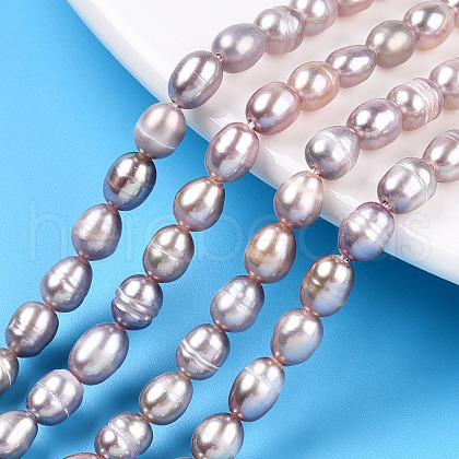 Natural Cultured Freshwater Pearl Beads Strands X1-PEAR-N012-04O-1