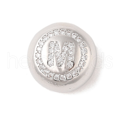 Rack Plating Brass & Cubic Zirconia Pendants KK-Z047-07P-M-RS-1
