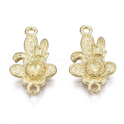 Brass Link Cabochon Settings KK-S349-297-NF-1
