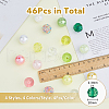 DICOSMETIC 46Pcs 25 Colors Acrylic with ABS Plastic Imitation Pearl with Resin  Round Beads OACR-DC0001-25-2
