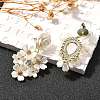 Alloy & 925 Sterling Silver & Acrylic Dangle Stud Earrings EJEW-Q013-08A-5