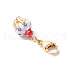 Glass Seed Beaded Pendant Decorations HJEW-MZ00188-5