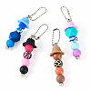 Silicone Bead Pendant Decoration HJEW-TA00189-2