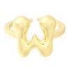 Rack Plating Brass Open Cuff Rings RJEW-S394-01G-W-1