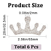 Crown Self Adhesive Rhinestone Appliques DIY-WH0349-70-2