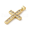 Brass Micro Pave Cubic Zirconia Pendants KK-A212-10C-G-2