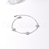 Brass Snowflake Link Bracelets FY7491-2-4