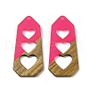 Resin and Walnut Pendants WOOD-I013-06B-1