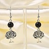 Fashion Tree of Life Earrings EJEW-JE00170-01-3