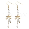 Shell Pearl Dangle Earrings EJEW-JE05980-1