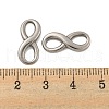 304 Stainless Steel Connector Charms STAS-O004-02P-3