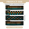 4 Yards 4 Styles Flat Polyester Elastic Cord with Laser Tartan/Stripe/Rhombus Paillettes OCOR-FG0002-81-2