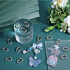 SUNNYCLUE 30Pcs Zinc Alloy Spring Gate Rings FIND-SC0010-83B-4