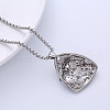 Ethnic Retro Stainless Steel Fashion Creative Red Eye Eagle Pendant Necklaces PF4928-4