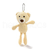 PP Cotton Mini Animal Plush Toys Bear Pendant Decoration HJEW-C002-02-1