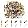 96Pcs 6 Colors Brass Cord Ends KK-LP0001-17-1