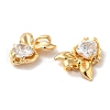 Brass with Cubic Zirconia Pendants KK-M243-24G-2