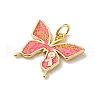 Brass Enamel & Sequins Pendants KK-Q098-39G-B-2