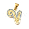 304 Stainless Steel Pendants STAS-K297-01G-V-1