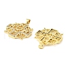 Brass Micro Pave Cubic Zirconia Pendants KK-M324-02L-G-2
