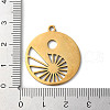 201 Stainless Steel Pendants STAS-D041-07G-3