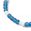 2Pcs 2 Styles Evil Eye Glass Beads Stretch Bracelets & Glass Seed Beads Stretch Bracelets for Women BJEW-JB11895-6