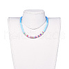 Handmade Polymer Clay Heishi Beaded Necklaces NJEW-JN02449-05-4