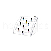 7-Tier Rectangle Acrylic Display Risers for Nail Polish ODIS-WH0058-29-7