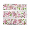 3Pcs 3 Styles Flower PET Waterproof Stickers Sets STIC-C008-02A-1