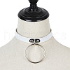 Alloy Ring Pendant PU Leather Choker Necklaces for Women FS-WGA2FAB-02-1