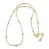 3MM Brass Round Ball Snake Chain Necklaces NJEW-M108-03G-2