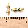 4Pcs 2 Colors Brass Micro Pave Orchid & Green Cubic Zirconia Connector Charm KK-XCP0001-08G-3