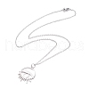 304 Stainless Steel Evil Eye Pendant Necklace for Women NJEW-JN03854-4