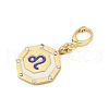 304 Stainless Steel Enamel Pendant Decoration STAS-S168-01G-05-2