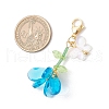 Handmade Glass Seed Beaded and Acylic Butterfly Pendant Decorations Sets HJEW-MZ00259-04-3