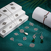   120Pcs 12 Styles Tibetan Style Alloy Connector Charms FIND-PH0020-07-5