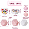 SUNNYCLUE Heart & Hexagon & Round Silicone Focal Beads SIL-SC0002-30-2