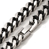 304 Stainless Steel Curb  Chain Necklaces NJEW-Q337-05C-AS-2