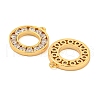 Brass Clear Cubic Zirconia Pendants KK-N254-31G-2