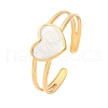 304 Stainless Steel Enamel Cuff Bangles BJEW-D306-01G-3